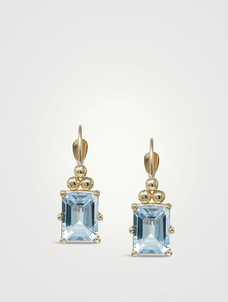 Cléo Daniela 14K Gold Topaz Drop Earrings