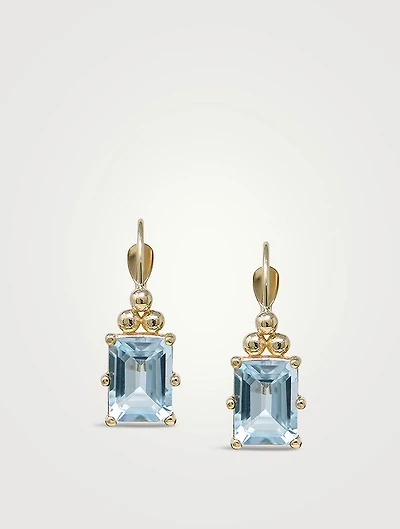 Cléo Daniela 14K Gold Topaz Drop Earrings