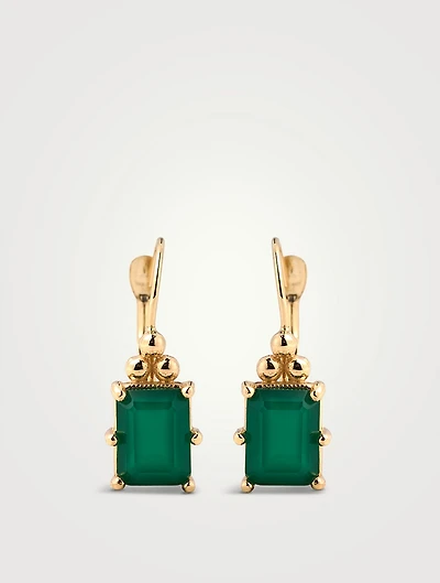 Cléo Daniela 14K Gold Onyx Drop Earrings