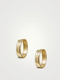 Classique 14K Gold Wide Mini Huggie Earrings