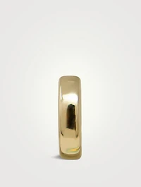 Classique 14K Gold Wide Mini Huggie Earrings