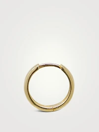 Classique 14K Gold Wide Mini Huggie Earrings