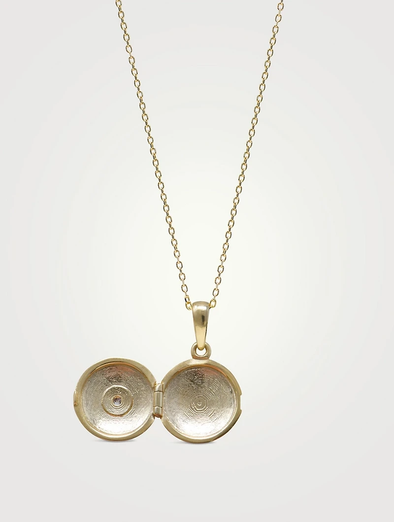 Aztec 14K Gold Mini Locket