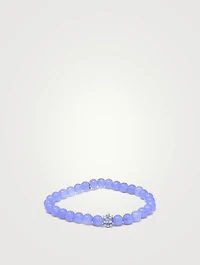 Bohème Dew Drop Silver Jade Mini Rondelle Bracelet