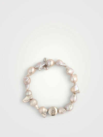 Bohème Baroque Grey Pearl Bracelet