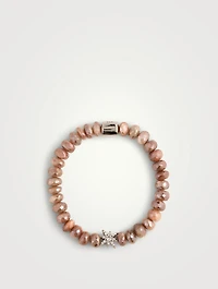 Bohème Silver Moonstone Rondelle Bracelet