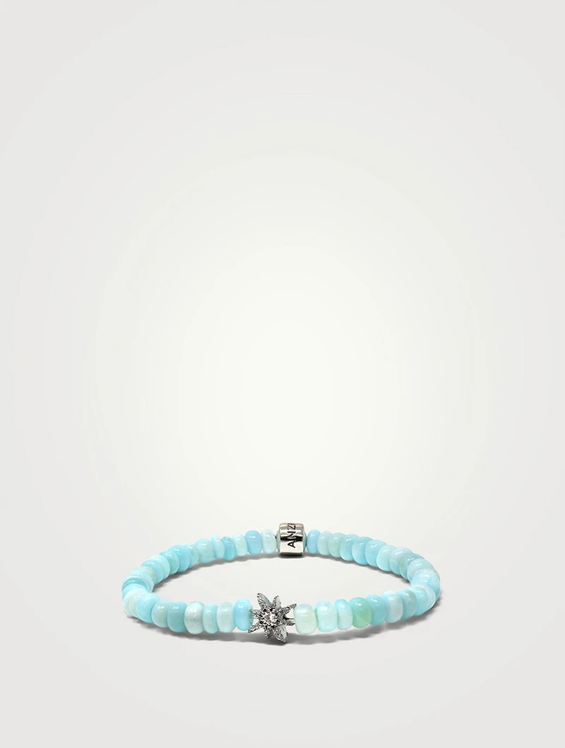 Bohème Silver Peruvian Opal Rondelle Bracelet