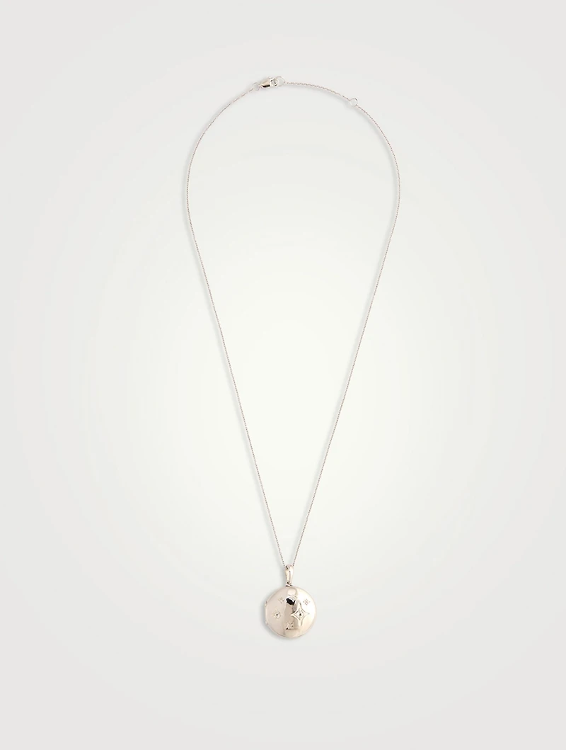 Jac+Jo Silver Gothic Star Locket Necklace