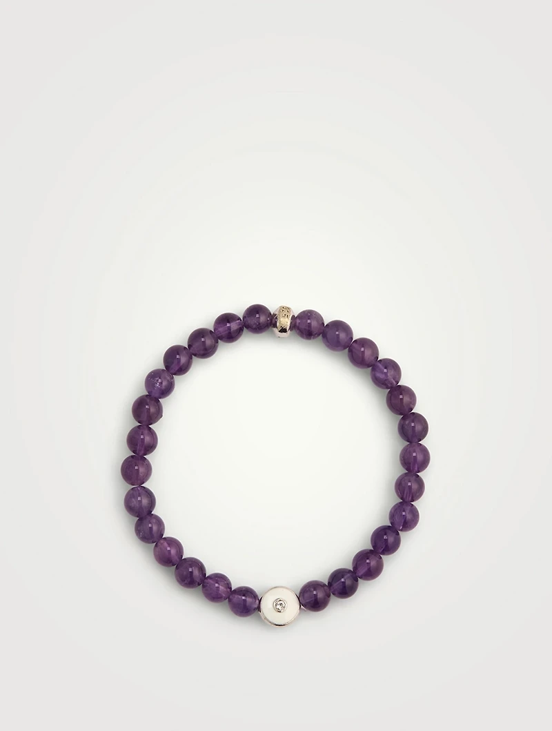 Jac + Jo Soul Purple Jade Enamel Bracelet
