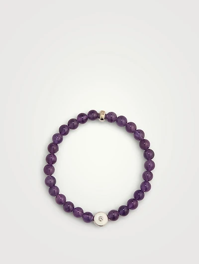 Jac + Jo Soul Purple Jade Enamel Bracelet