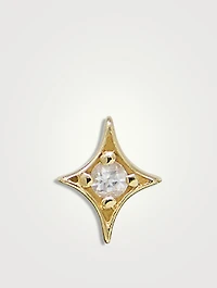 Jac+Jo 14K Gold Mini Gothic Diamond Single Stud Earring