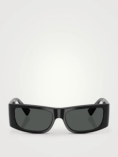 Lens Logo Retangular Sunglasses
