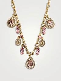 Pear And Oval Crystal Necklace