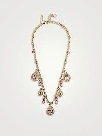 Pear And Oval Crystal Necklace