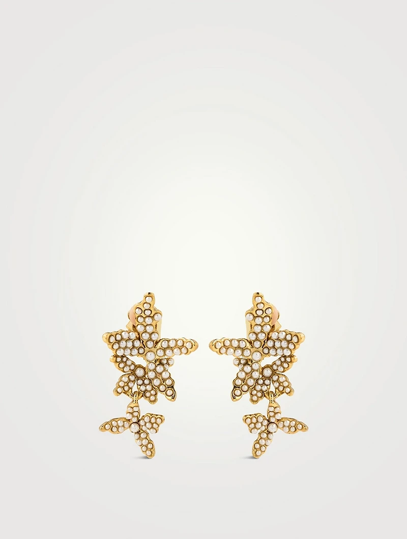 Faux Pearl Clip-On Earrings