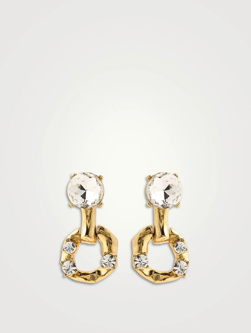 Crystal Metal Chain Earrings