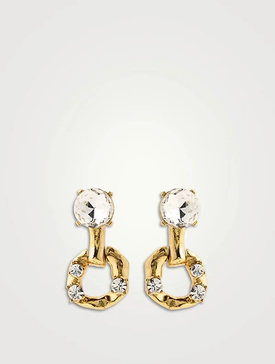 Crystal Metal Chain Earrings