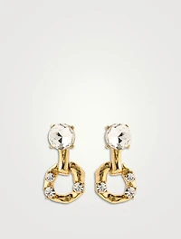 Crystal Metal Chain Earrings