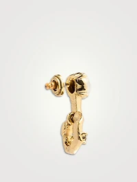 Crystal Metal Chain Earrings