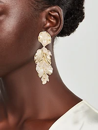 Mother Of Pearl Flower Earrings
