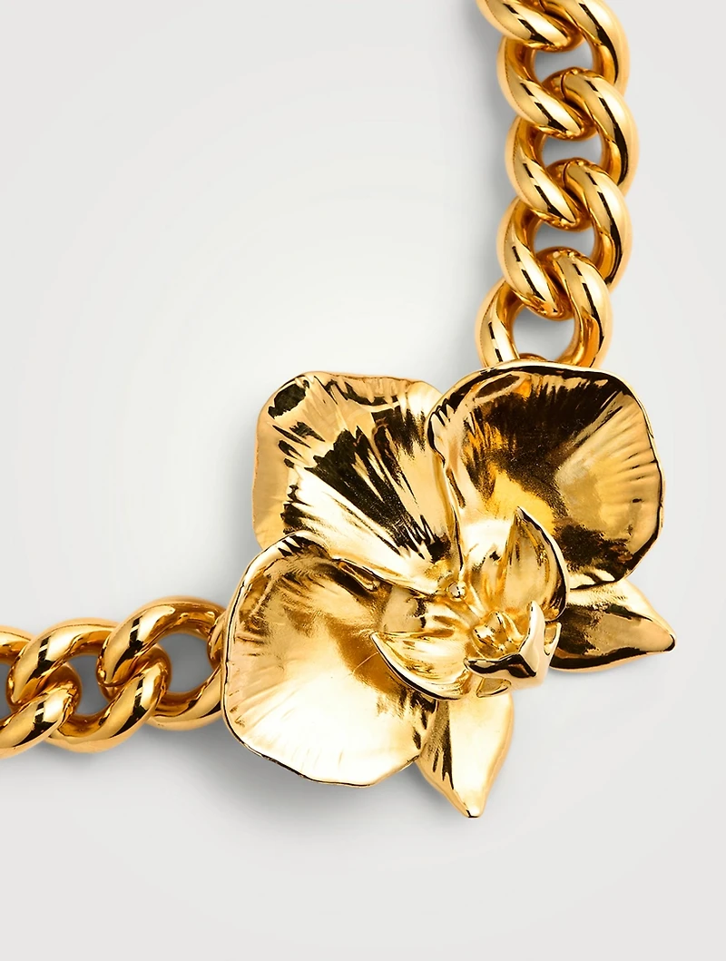 Orchid Cuban Link Necklace