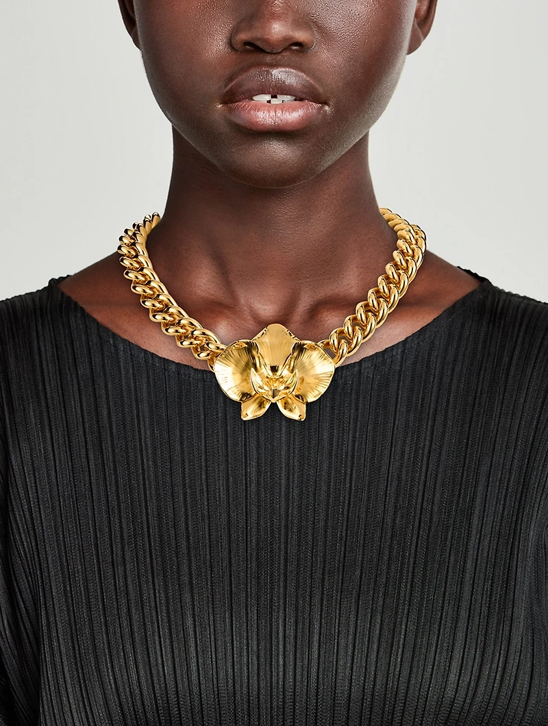 Orchid Cuban Link Necklace