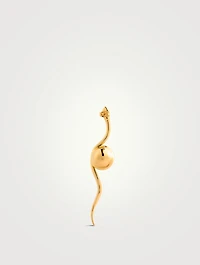 Faux Pearl Snake Earrings