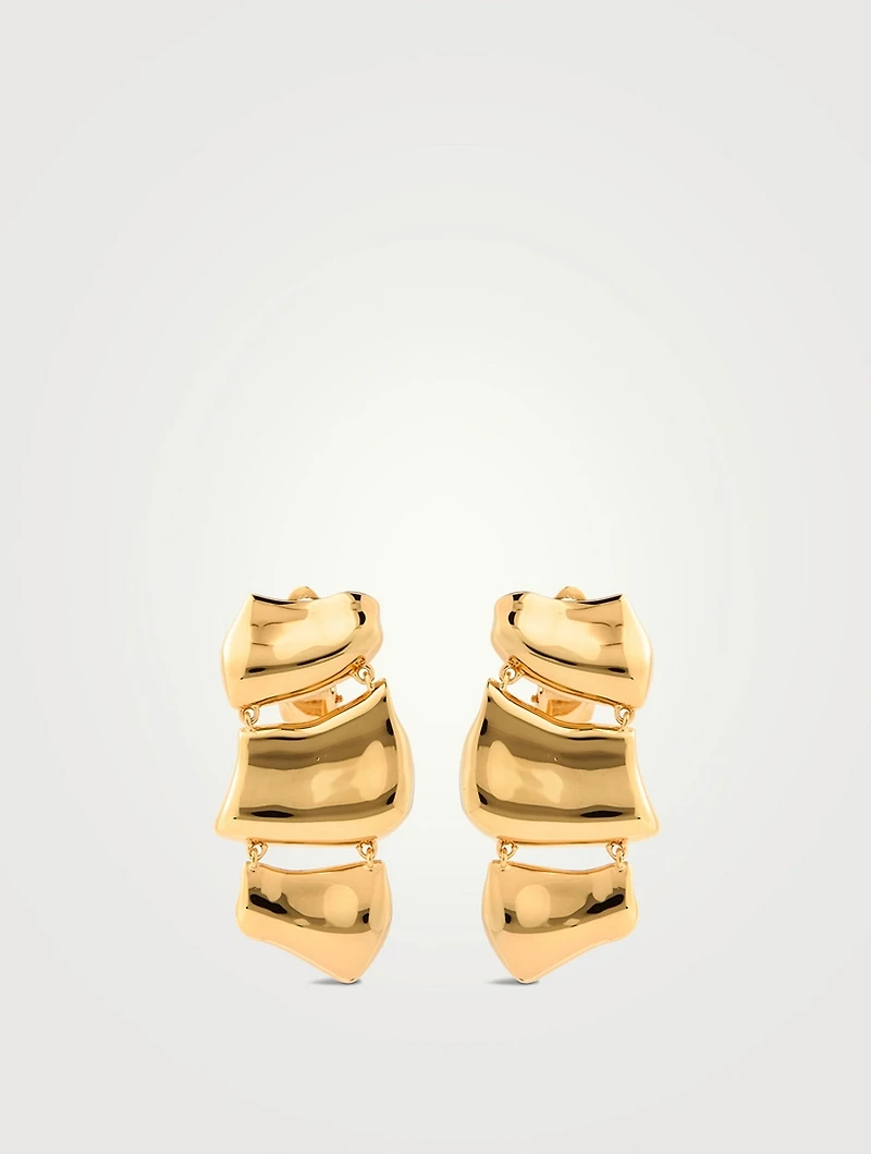 Abstract Drop Clip-On Earrings