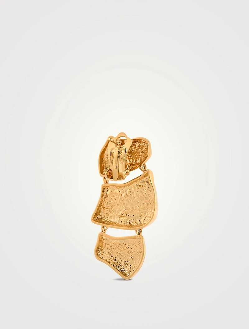 Abstract Drop Clip-On Earrings