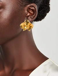 Orchid Clip-On Earrings