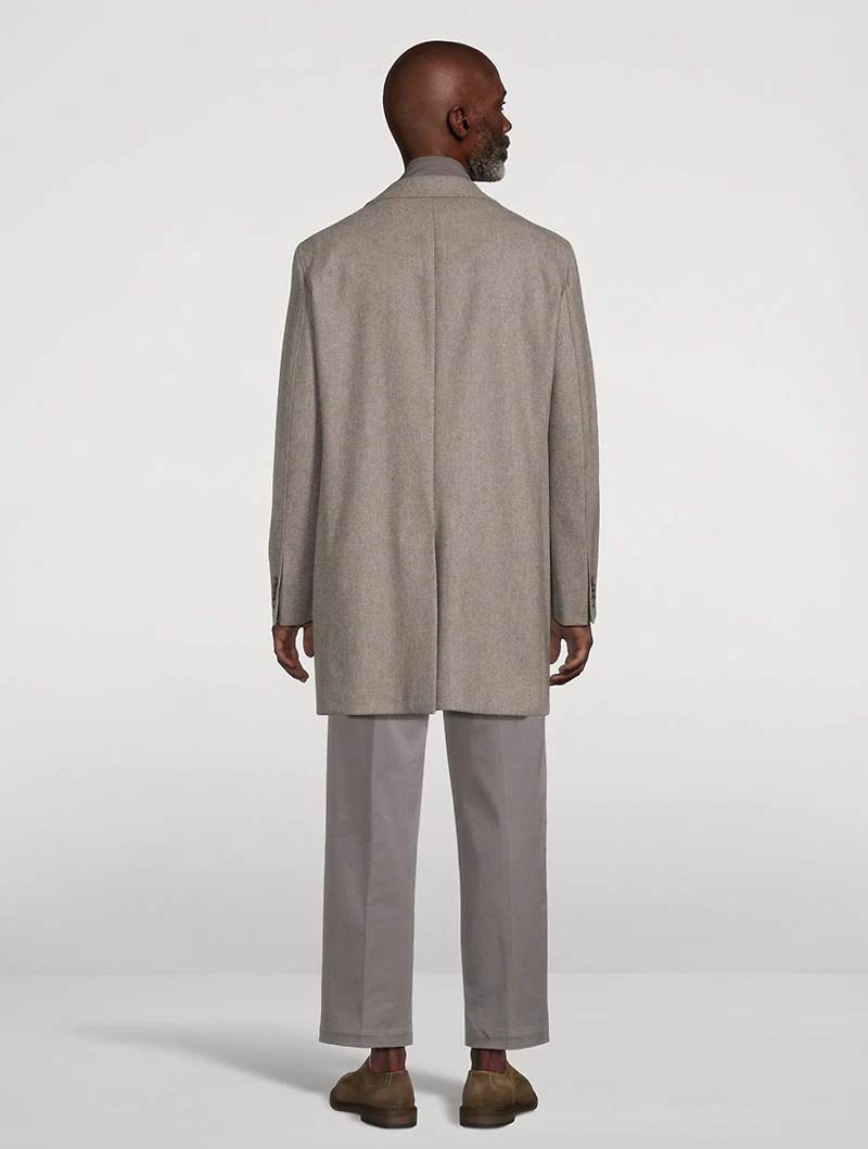 Delroy Wool Topcoat With Removable Bib