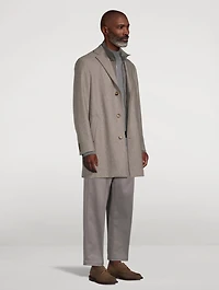 Delroy Wool Topcoat With Removable Bib