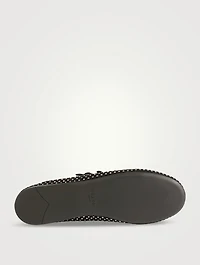 Crystal Suede Mary Jane Ballet Flats