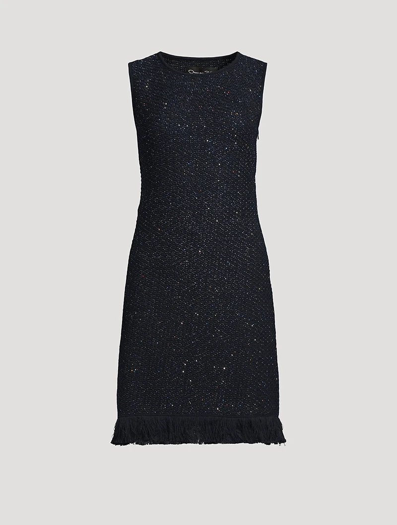 Sequin Tweed Mini Dress
