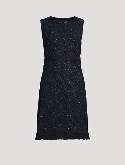 Sequin Tweed Mini Dress