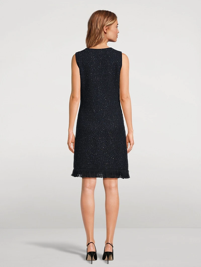 Sequin Tweed Mini Dress
