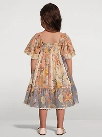 Tallow Panelled Frill Dress Floral Print
