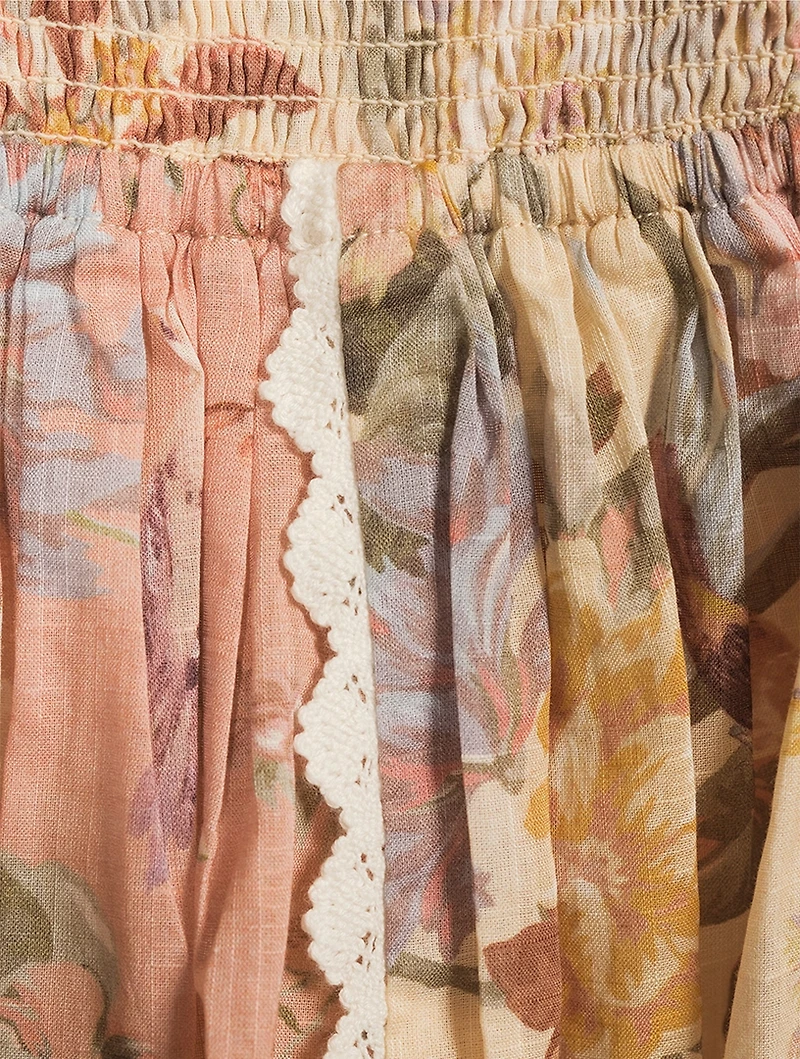 Tallow Panelled Frill Dress Floral Print