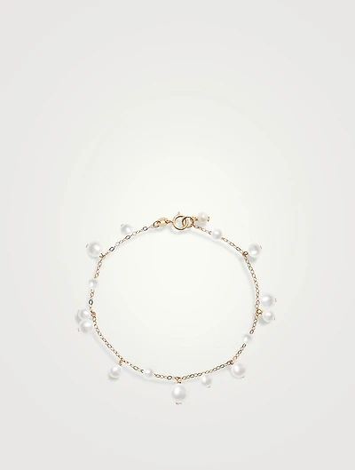 14K Gold Pearl Bubble Bracelet