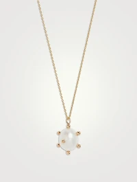 14K Gold Oval Pearl Necklace