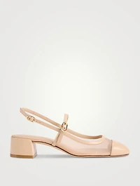 Maeve Mesh Mary Jane Slingback Pumps