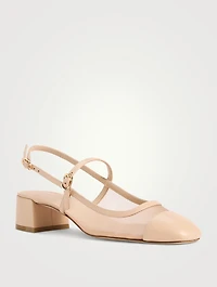 Maeve Mesh Mary Jane Slingback Pumps