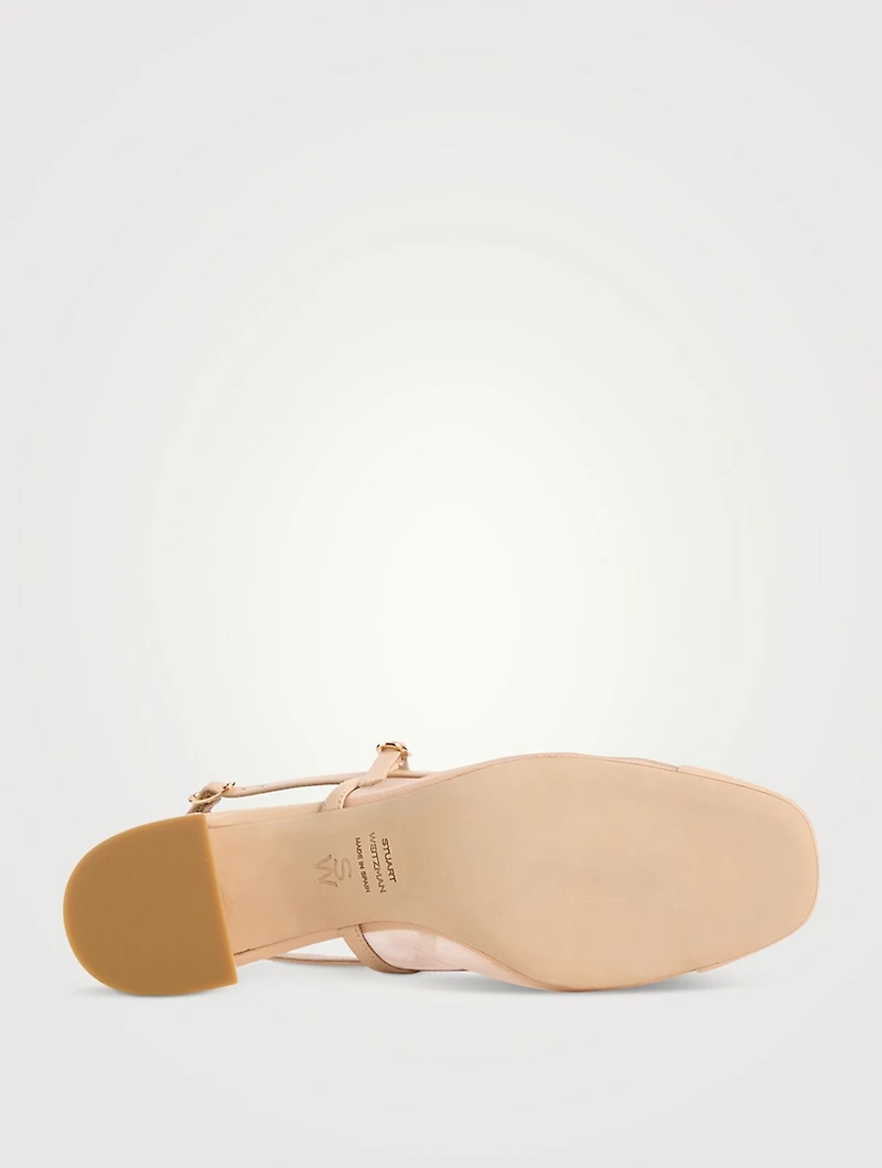 Maeve Mesh Mary Jane Slingback Pumps