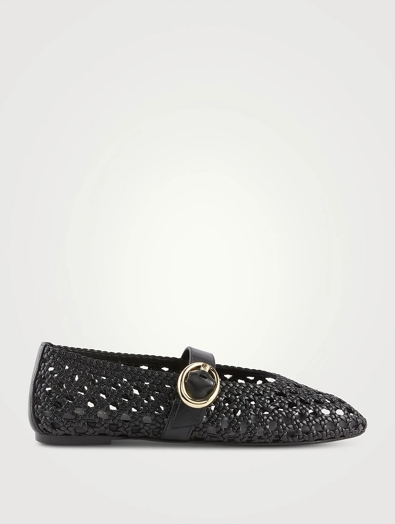 Thea Leather Mary Jane Ballet Flats