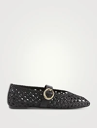 Thea Leather Mary Jane Ballet Flats