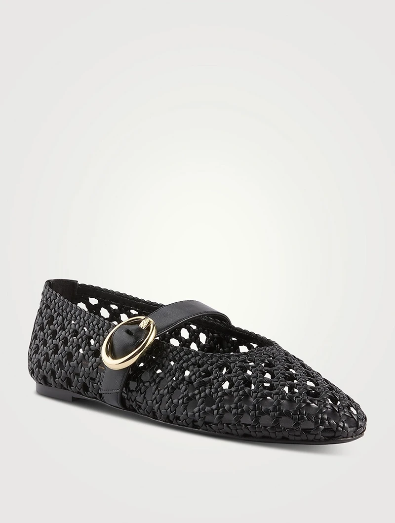 Thea Leather Mary Jane Ballet Flats