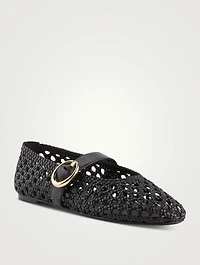 Thea Leather Mary Jane Ballet Flats