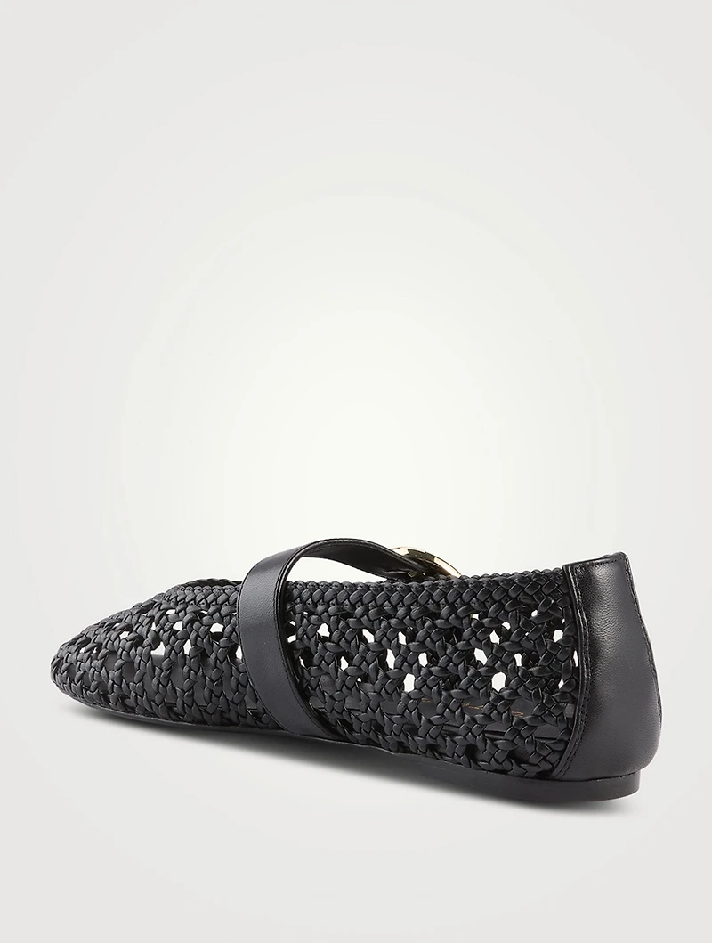 Thea Leather Mary Jane Ballet Flats