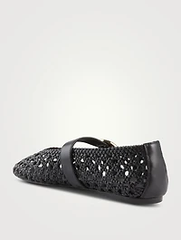 Thea Leather Mary Jane Ballet Flats