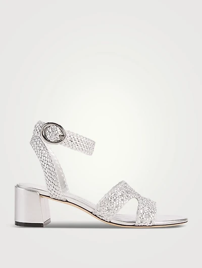 Thea Metallic Leather Sandals